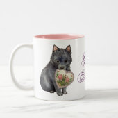 Schipperke Heart mama Tweekleurige Koffiemok (Links)