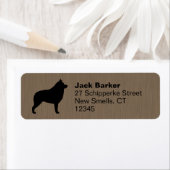 Schipperke Hond Silhouet Retouradres Labels (Insitu)