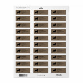 Schipperke Hond Silhouet Retouradres Labels (Full Sheet)