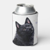 schipperke-hondenras met harten blikjeskoeler (Blikje Voorkant)