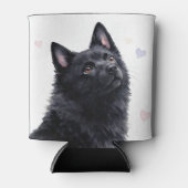 schipperke-hondenras met harten blikjeskoeler (Voorkant)