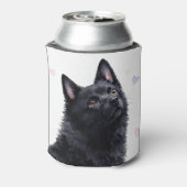schipperke-hondenras met harten blikjeskoeler (Blikje Achterkant)