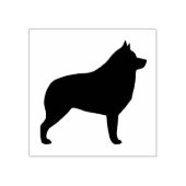 Schipperke Hondenras Silhouet Rubberstempel (Afrduk)