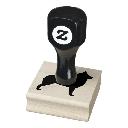 Schipperke Hondenras Silhouet Rubberstempel (Stempel)