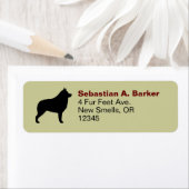 Schipperke Hondenras Silhouette Return Address Etiket (Insitu)