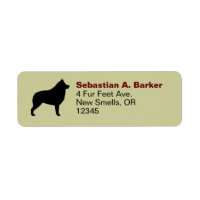 Schipperke Hondenras Silhouette Return Address