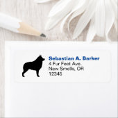 Schipperke Hondenras Silhouette Return Address Etiket (Insitu)