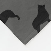Schipperke Hondenras Silhouettes Patroon Fleece Deken (Hoek)