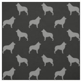 Schipperke Hondenras Silhouettes Patterned Stof (Swatch)
