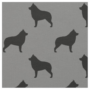 Schipperke Hondenras Silhouettes Patterned Stof