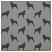 Schipperke Hondenras Silhouettes Patterned Stof (Swatch)