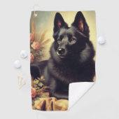  Schipperke Hondenschilderij Golfhanddoek (Insitu)