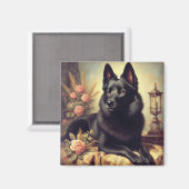 Schipperke Hondenschilderij Magneet (Voorkant / Achterkant)