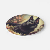  Schipperke Hondenschilderij Papieren Bordje (Gekanteld)