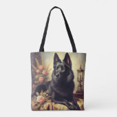 Schipperke Hondenschilderij Tote Bag (Achterkant)