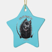 Schipperke IAAM Keramisch Ornament (Links)