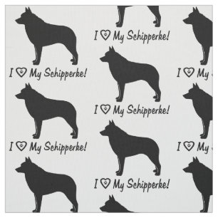 Schipperke in Silhouette Stof