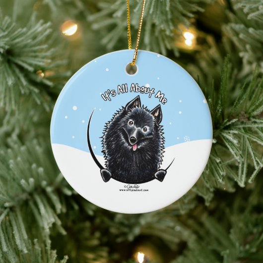 Schipperke is helemaal over me kerstmis keramisch ornament (Boom)