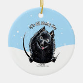 Schipperke is helemaal over me kerstmis keramisch ornament (Voorkant)