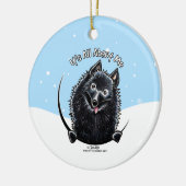 Schipperke is helemaal over me kerstmis keramisch ornament (Links)