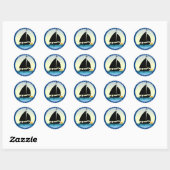 Schipperke Jachtclub Ronde Sticker (Vel)