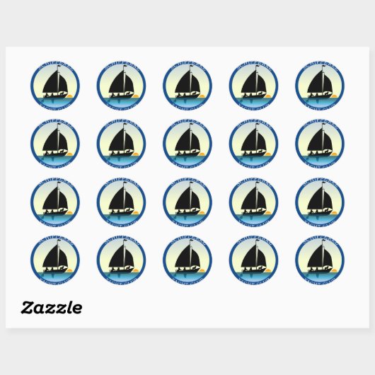Schipperke Jachtclub Ronde Sticker (Vel)
