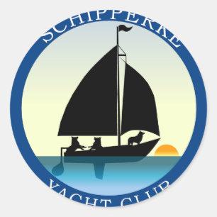 Schipperke Jachtclub Ronde Sticker