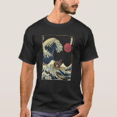 Schipperke Japans Kanagawa Wave Surf Dog T-shirt (Voorkant)