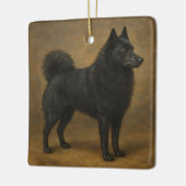 Schipperke Keramisch Ornament (Links)