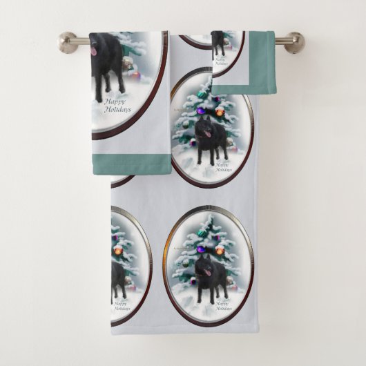 Schipperke Kerstmis Bad Handdoek (Insitu)