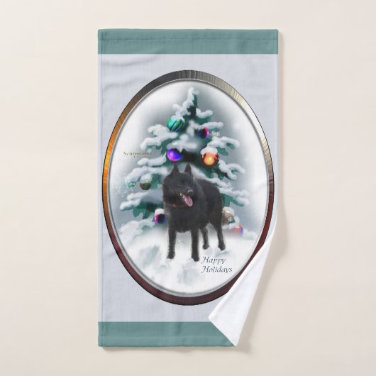 Schipperke Kerstmis Bad Handdoek (Handdoek)