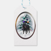 Schipperke Kerstmis Cadeaulabel (Achterkant)