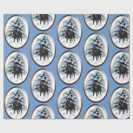 Schipperke Kerstmis Cadeaupapier (Vlak)