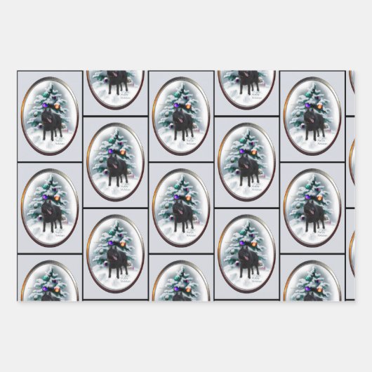 Schipperke Kerstmis Inpakpapier Vel (Voorkant 2)