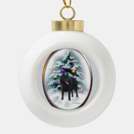 Schipperke Kerstmis Keramische Bal Ornament