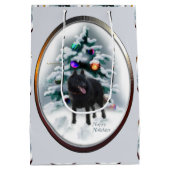 Schipperke Kerstmis Medium Cadeauzakje (Achterkant)