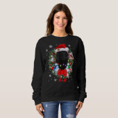 Schipperke Kerstmis met dederende dapperheid Pajam Trui (Voorkant volledig)