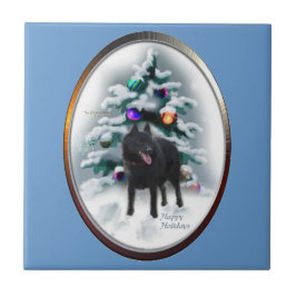 Schipperke Kerstmis Tegeltje