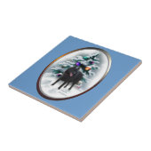 Schipperke Kerstmis Tegeltje (Zijkant)