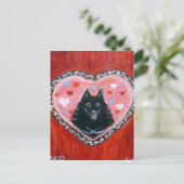 Schipperke Love Heart Briefkaart (Staand voorkant)
