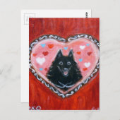 Schipperke Love Heart Briefkaart (Voorkant / Achterkant)