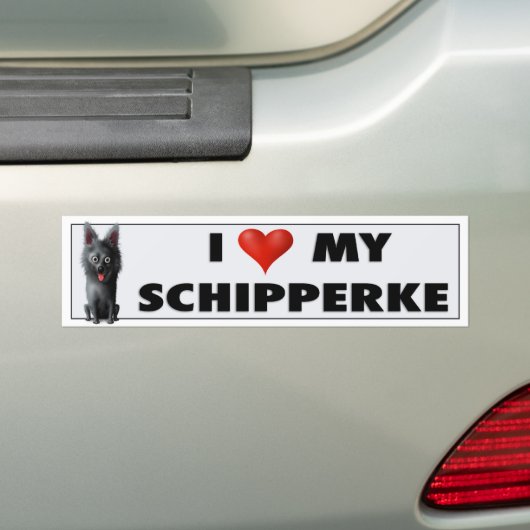Schipperke Love Sticker (Op auto)