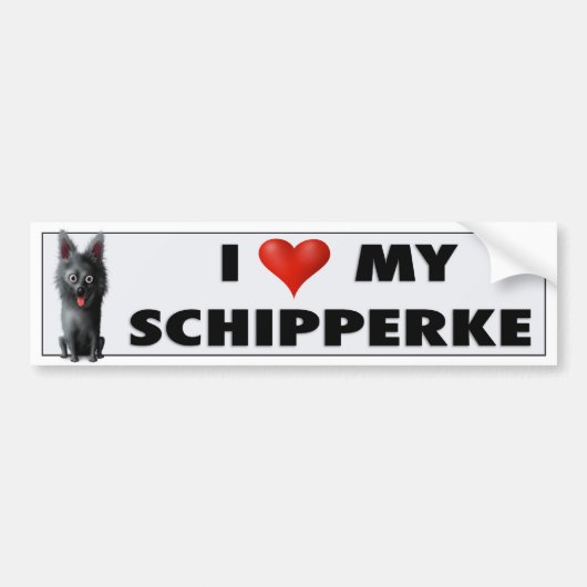 Schipperke Love Sticker (Voorkant)