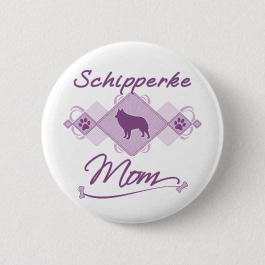 Schipperke mama ronde button 5,7 cm (Voorkant)