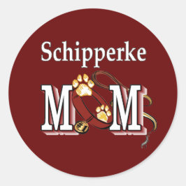 Schipperke MOM Gifts Ronde Sticker