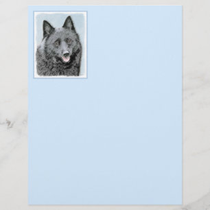 Schipperke Painting - Cute Original Dog Art