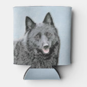 Schipperke Painting - Cute Original Dog Art Blikjeskoeler (Voorkant)