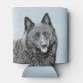 Schipperke Painting - Cute Original Dog Art Blikjeskoeler (Achterkant)