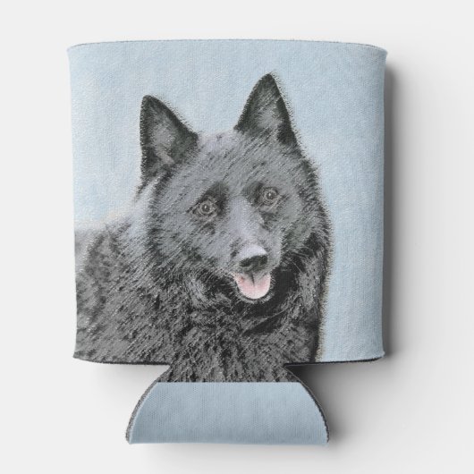 Schipperke Painting - Cute Original Dog Art Blikjeskoeler (Achterkant)