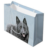 Schipperke Painting - Cute Original Dog Art Groot Cadeauzakje (Voorkant Gekanteld)